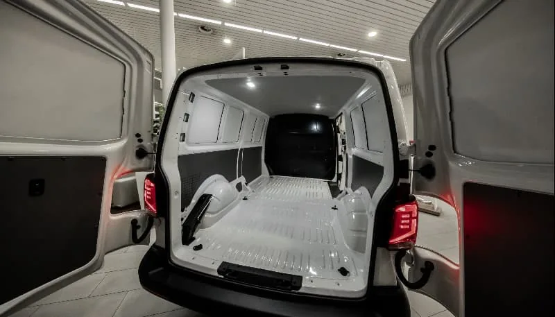 back of open fridge van