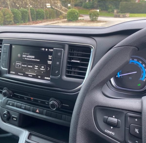 Electric Vauxhall Vivaro interior